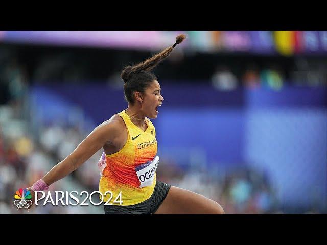 Yemisi Ogunleye wins women's shot put gold medal with CLUTCH final throw | Paris Olympics