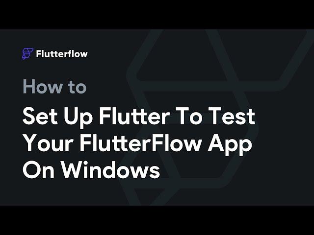 How To Set Up Flutter and Android Studio To Test Your App On Windows