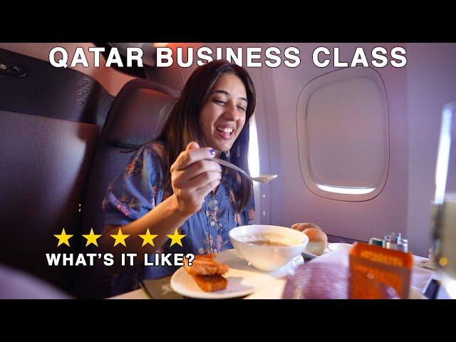 I bought my first ever business class ticket!  - Delhi to New York! My first time with Qatar 