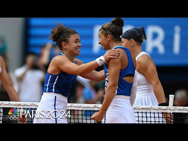 Sara Errani, Jasmine Paolini win Italy's FIRST Olympic tennis gold | Paris Olympics | NBC Sports