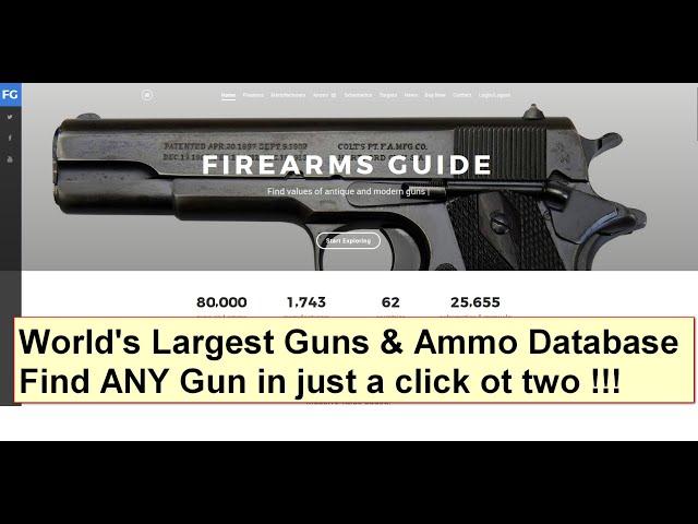 How to search & find ANY gun in FirearmsGuide.com that presents over 80,000 antique and modern guns