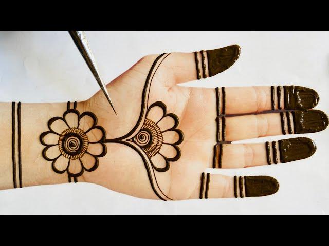 Easy Bharva Indian Floral Full Hand Mehndi Design Trick 2024- Simple Dulhan Mehandi Design- Mehendi