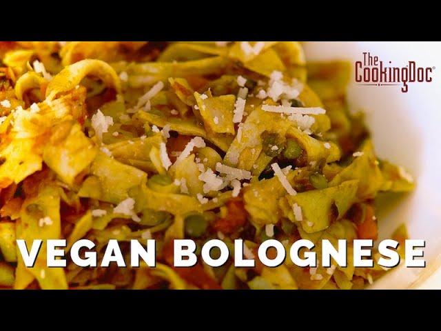 Recipe for SHIITAKE MUSHROOMS | How to make VEGAN BOLOGNESE | The Cooking Doc® with Doctor Blake