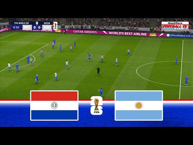 PARAGUAY vs ARGENTINA | FIFA World Cup 2026 Qualifiers | Full Match All Goals | PES Game Simulation