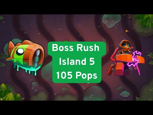 BTD6 | Boss Rush Island 5 | 105 Pops | Bloonarius | Bloody Puddles | Bloons TD6 Mobile