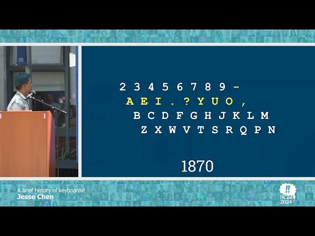 A brief history of keyboards! - Jesse Chen at !!Con 2024