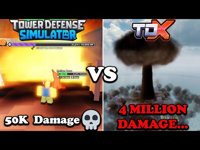 TDS nuke VS TDX nuke. Which one is better? || Roblox Tower Defense X