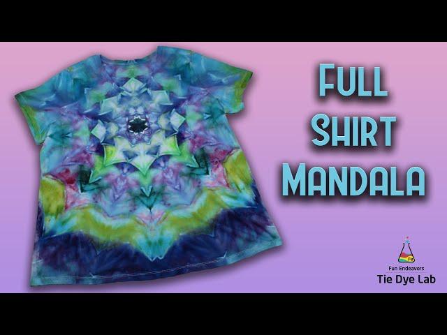 Tie Dye Designs:  Ice Dyed Full Shirt Mandala