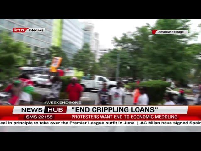 Kenyans in Washington DC, USA protest outside IMF headquarters, decry economic meddling