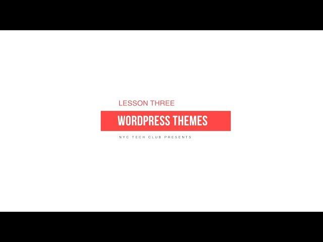 How to Use Wordpress Beginner Series - Lesson 3 (WP THEMES)