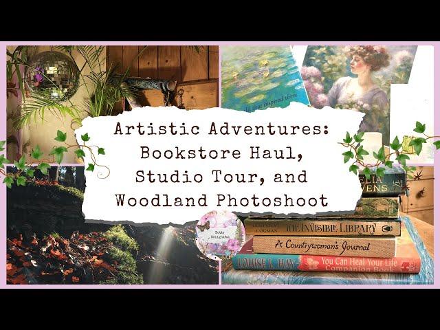 Bookshop haul, studio tour and woodland photoshoot