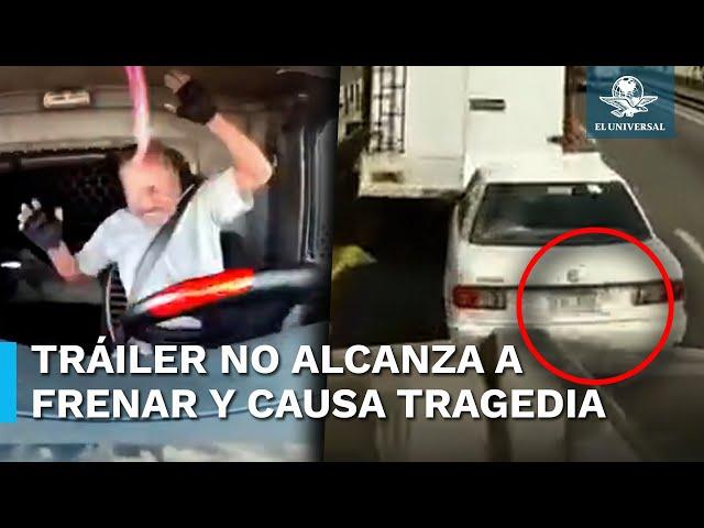 Así fue el momento exacto del brutal accidente en la autopista Puebla-Orizaba