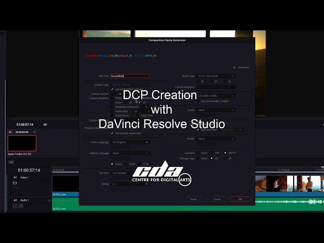 DCP Creation with DaVinci Resolve Studio