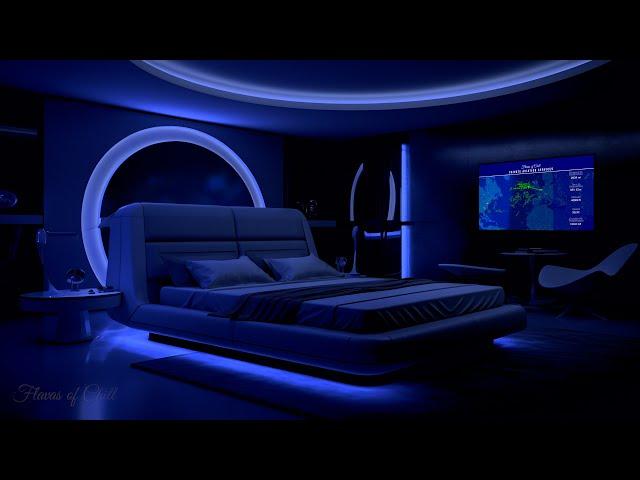 Stay With Us In Our Futuristic Private Jet Bedroom | Brown Noise Flight Ambience | Flight Map | 4K