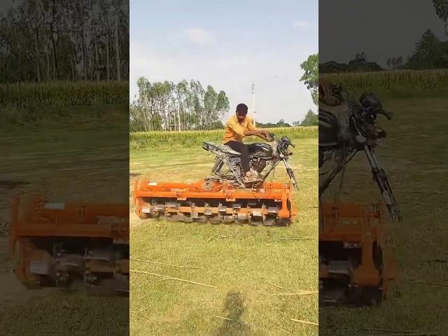 The process of controlling a plow using a motorcycle