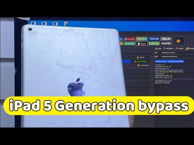 iPad 5 génération Bypass iCloud with Out Network unlocktool 2023