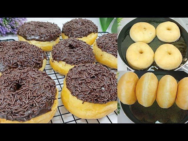 CARA CEPAT & MUDAH MEMBUAT DONAT EMPUK TANPA TELUR, COCOK BUAT JUALAN DONAT