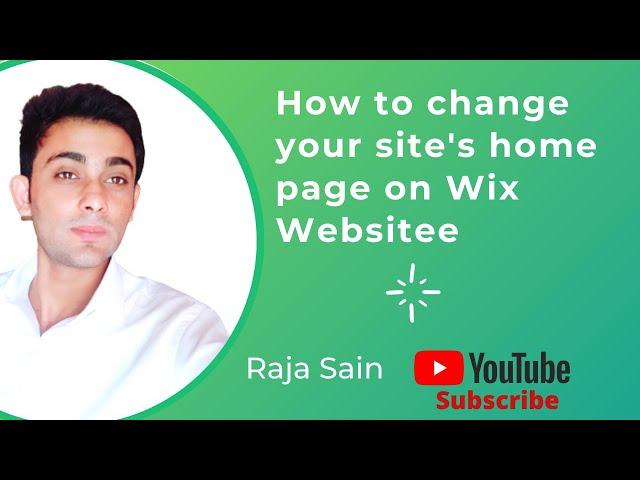 How to change Homepage on wix website ||  how to set the homepage