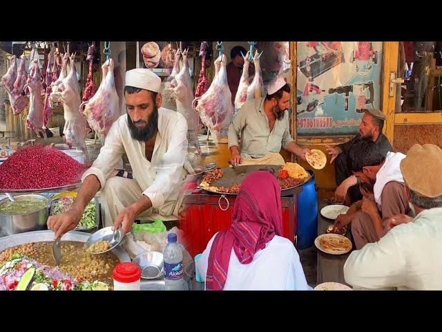 Breakfast in Afghanistan | Morning street food | Subha ka nashta in Afghanistan | Liver fry | Channa