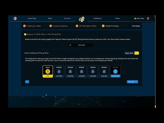 Step 2: GetFit Mining: Approve Your Miners to be Plugged Into the Mining Dock