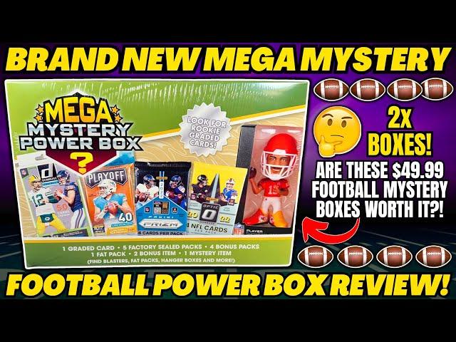 *ARE THESE $50 MYSTERY BOXES WORTH IT?! 2024 MEGA MYSTERY FOOTBALL POWER BOX REVIEW!