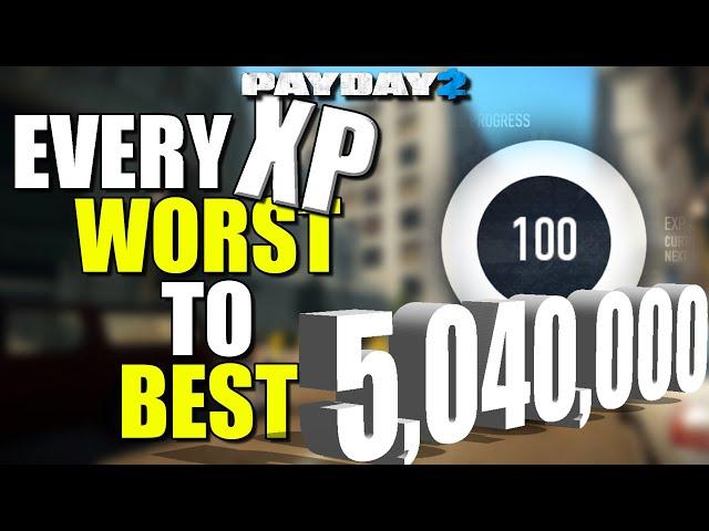 Every heist XP ranked WORST to BEST! (Payday 2)