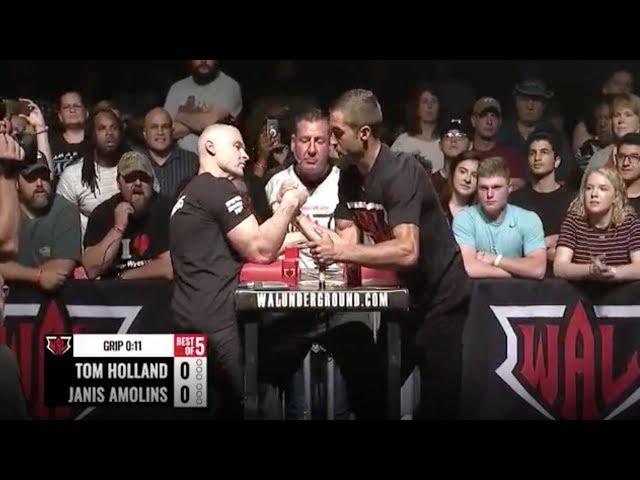 Tom Holland vs. Janis Amolins: World Armwrestling League 503 Full Match