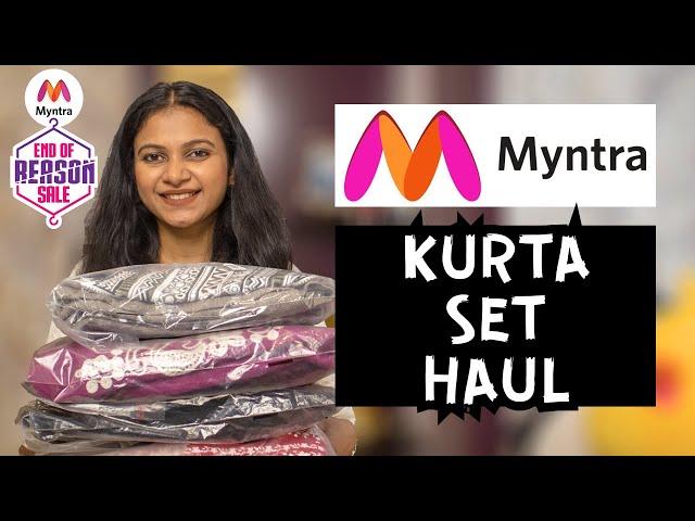 Myntra Kurta Set Haul | Myntra End of Reason Sale 2024