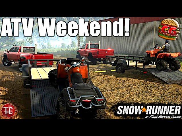 SnowRunner: 4-Wheeler WEEKEND TRIP!! ATV RACING ADVENTURE! TC & Camodo