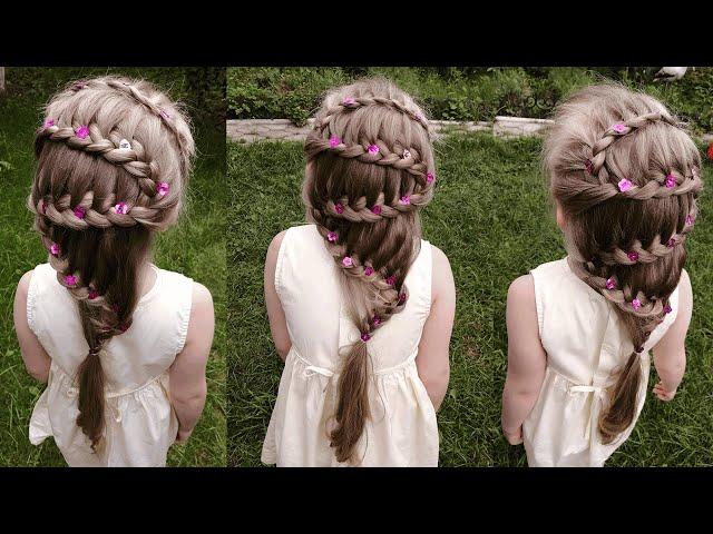 Красивая ПРИЧЁСКА на длинные/средние волосы.Коса змейка/зигзаг.Hairstyle for long/medium hair.