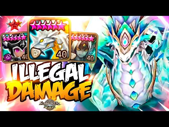 WTF PURE DAMAGE with ZERATH and TRINITY in Summoners War