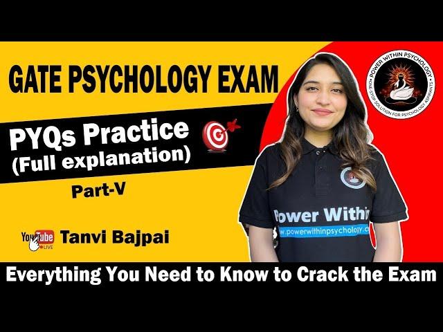 GATE Psychology PYQs Practice- V | Full explanation