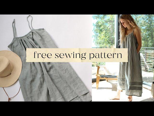 Sew This Dress From Two Large Rectangles | Beginner Sewing Pattern