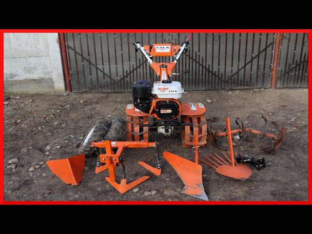 BEST SELLING Product RURIS,Power tiller/Motocultor 731k acc 7,5CP + Presentation Accessories Ruris