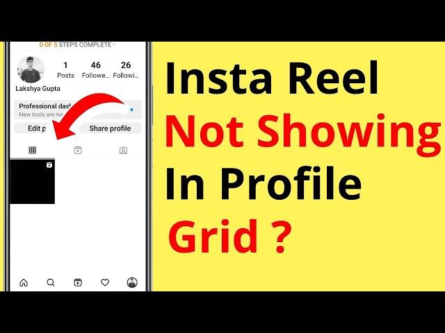 Instagram Reels Not Showing In Profile Grid | Instagram Reel Profile Grid Me Nahi Aa Rahi