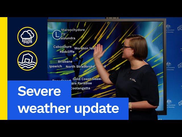 Severe Weather Update Saturday 8 March 2025: Ex-Tropical Cyclone Alfred Saturday Morning Update.