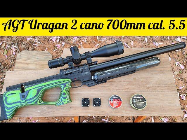 EXPLORANDO A AIRGUN TECHNOLOGY URAGAN 2 CANO CZ 700mm POTENCIA E PRECISÃO EM UNICO DISPARO