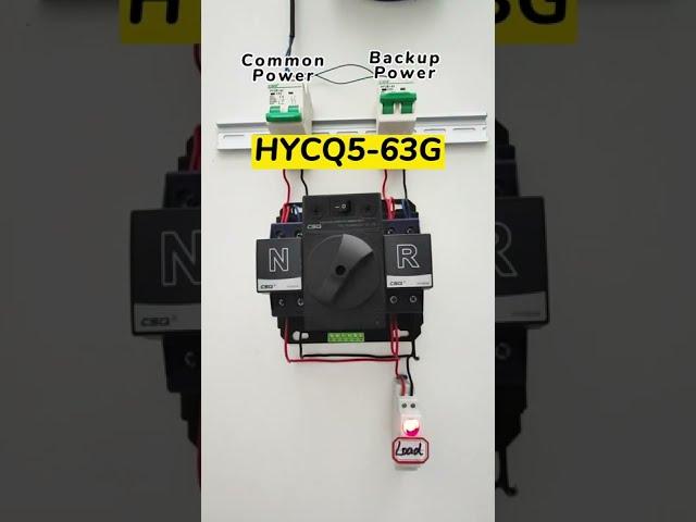 CSQ ATS Single Phase Automatic Transfer Switch HYCQ5-63G Wiring Method