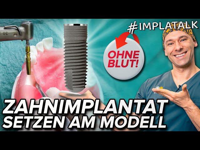 Implantat setzen am Modell - Komplette Implantat OP ohne Blut / Doc Helka erklärt alle Schritte