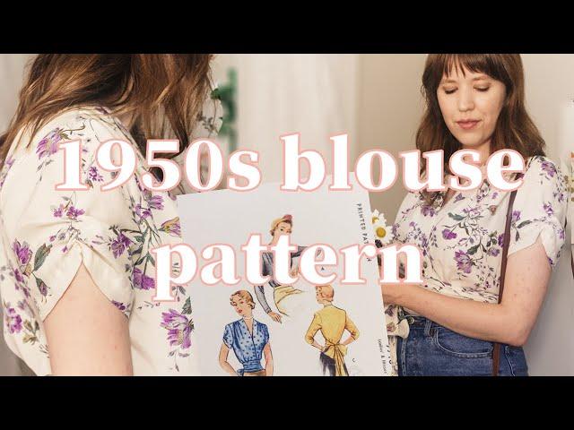 Sewing A Dreamy Floral Blouse from a Vintage 1950s Pattern: Sew with me!