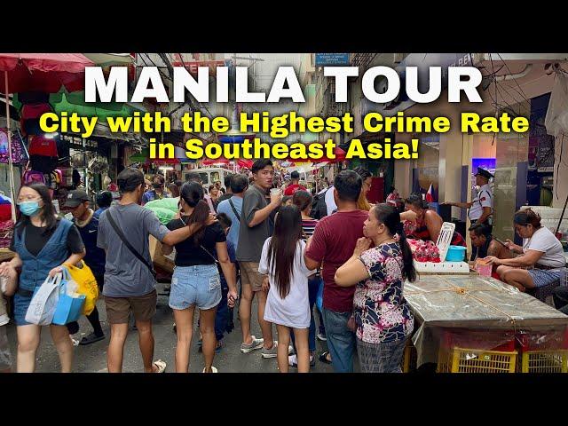 Walking Manila, Philippines | A Walk Tour in the City with the Highest Crime Rate in Southeast Asia!