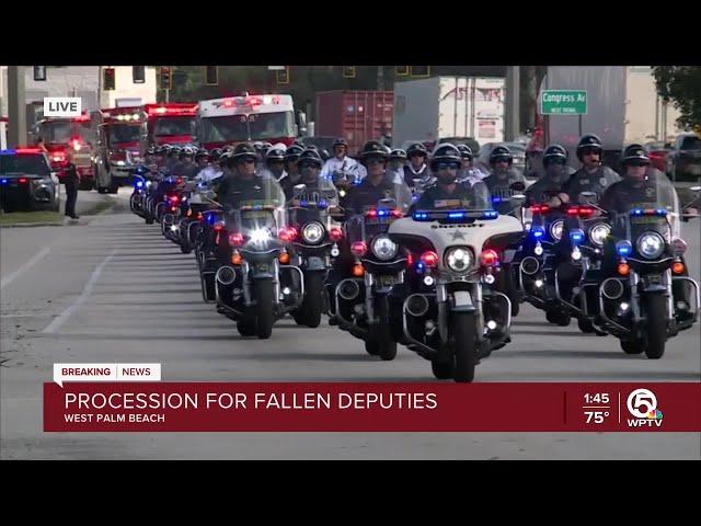 Procession for fallen Palm Beach County deputies