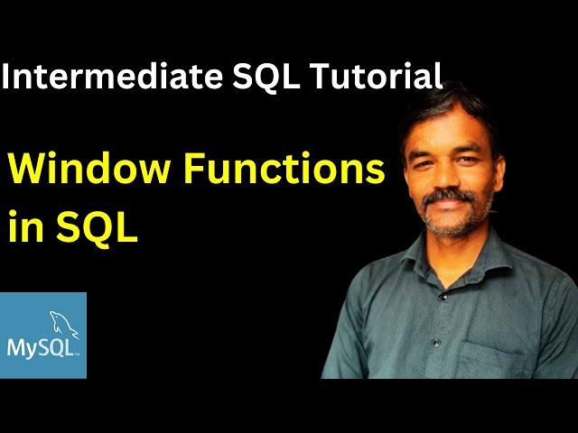 Window functions in SQL | Intermediate SQL tutorial | SQL tutorial