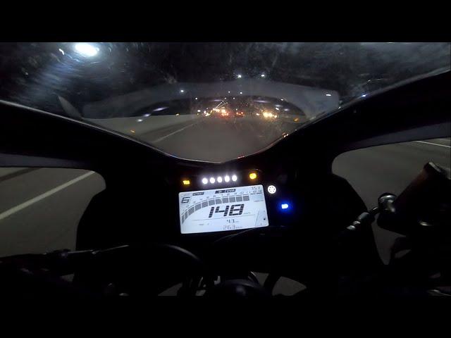 (2023) Yamaha R15 V4 PURE SOUND | NIGHT TOPSPEED !!!