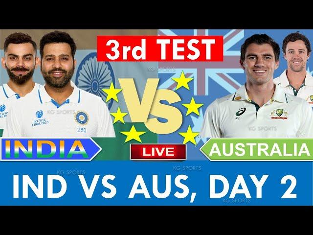 Live: India vs Australia 3rd Test Day 2 | |IND vs AUS 2024 | #indvsaus #cricketlive