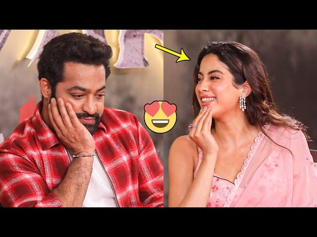 జాహ్నవిని ఇమిటేట్ చేసిన ఎన్టీఆర్: NTR Imitates Janhvi Kapoor | Chuttamalle Song | Filmylooks