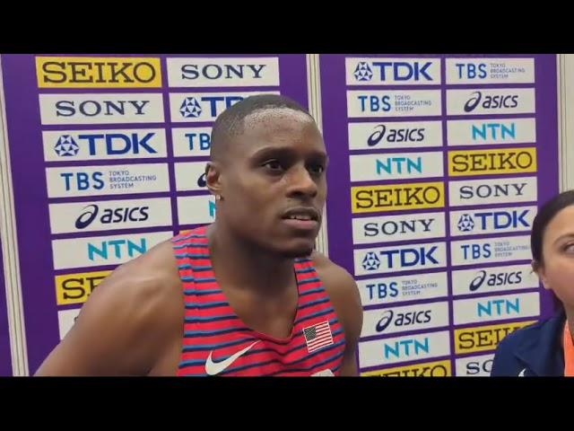 Christian Coleman Refuses to talk to media at 2024 World Indoors with LetsRun.com present