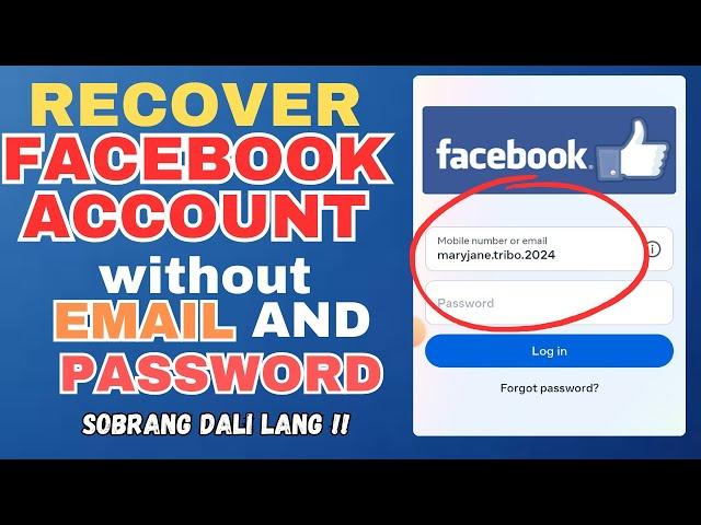 HOW TO RECOVER FACEBOOK ACCOUNT WITHOUT EMAIL AND PASSWORD | FULL TUTORIAL 2024