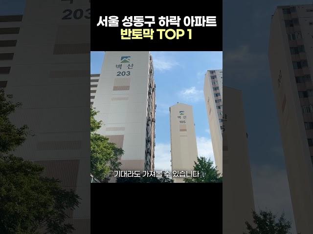 서울 성동구 반토막 하락 아파트 TOP1