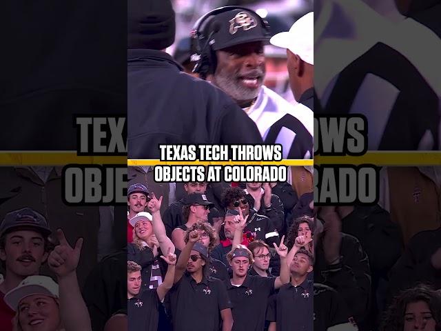 Deion Sanders was LIVID after Texas Tech fans threw objects at Colorado's sideline 